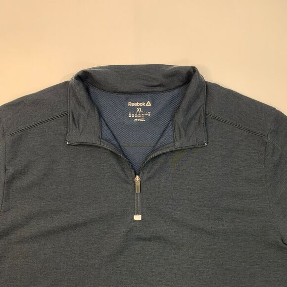 Reebok Crossfit Shirt Mens XL Extra Large Charcoal 1/4 Zip Pullover Activewear - Picture 3 of 10